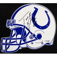 Tank Reese Indianapolis Colts Signed 8x9.5 Cardstock Helmet JSA Authenticated