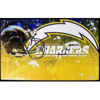 Philip Rivers San Diego Chargers Signed 14.5x23.5 Foam Poster Board JSA Authen