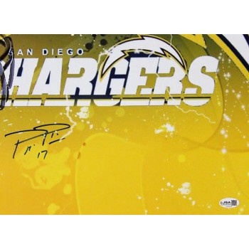 Philip Rivers San Diego Chargers Signed 14.5x23.5 Foam Poster Board JSA Authen