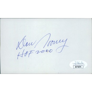 Dan Rooney Pittsburgh Steelers Player Signed 3x5 Index Card JSA Authenticated