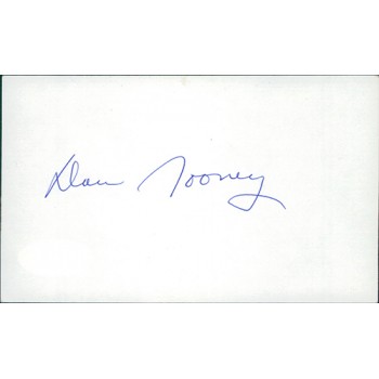 Dan Rooney Pittsburgh Steelers Signed 3x5 Index Card JSA Authenticated