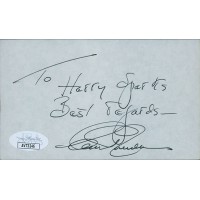 Carroll Rosenbloom Business Owner Colts Rams Signed 3x5 Index Card JSA Authentic