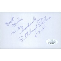 Mike Sandusky Pittsburgh Steelers Signed 3x5 Index Card JSA Authenticated