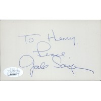 Gale Sayers Chicago Bears Signed 3x5 Index Card JSA Authenticated Personalized