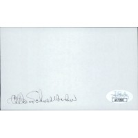 Otto Schnellbacher New York Giants Yankees Signed 3x5 Index Card JSA Authentic