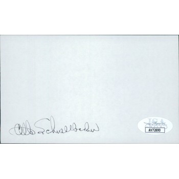 Otto Schnellbacher New York Giants Yankees Signed 3x5 Index Card JSA Authentic