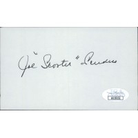 Joe Scudero Washington Redskins Signed 3x5 Index Card JSA Authenticated