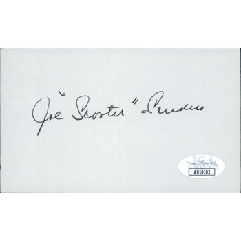 Joe Scudero Washington Redskins Signed 3x5 Index Card JSA Authenticated