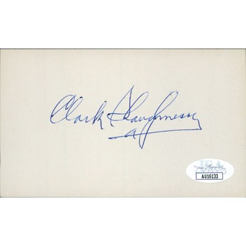 Clark Shaughnessy Football Coach Signed 3x5 Index Card JSA Authenticated