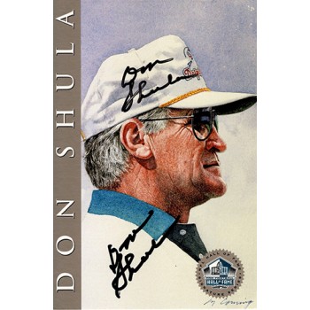 Don Shula Signed Signature Series Hall of Fame Postcard JSA Authenticated