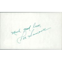 Pat Summerall New York Giants Signed 3x5 Index Card JSA Authenticated