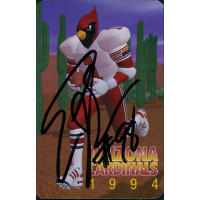 Eric Swann Arizona Cardinals Signed 2.25x3.25 Pocket Schedule JSA Authenticated