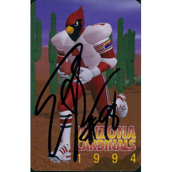 Eric Swann Arizona Cardinals Signed 2.25x3.25 Pocket Schedule JSA Authenticated