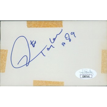 Otis Taylor Kansas City Chiefs Signed 3x5 Index Card JSA Authenticated