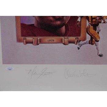 USC Trojans Simpson, Allen, White Garrett Signed Lithograph JSA Authenticated