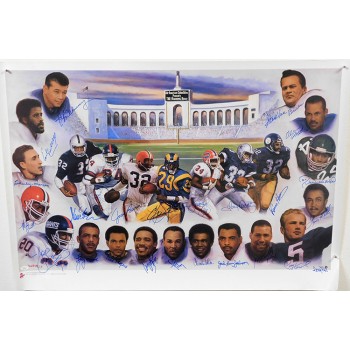 Ultimate Running Backs Signed Lithograph Poster By 25 JSA Authenticated