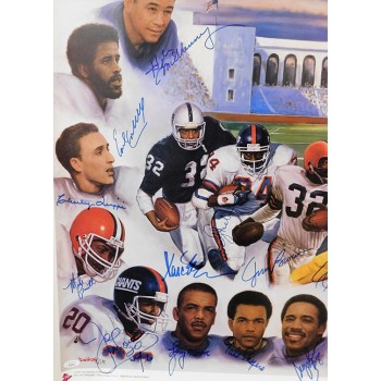 Ultimate Running Backs Signed Lithograph Poster By 25 JSA Authenticated