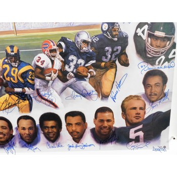 Ultimate Running Backs Signed Lithograph Poster By 25 JSA Authenticated