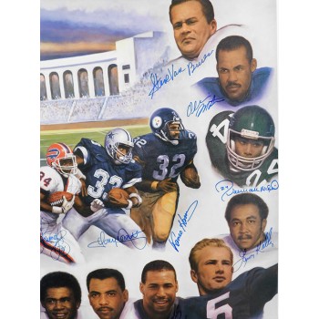 Ultimate Running Backs Signed Lithograph Poster By 25 JSA Authenticated