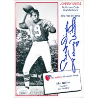Johnny Unitas Baltimore Colts Signed 5x7 Promo Photo JSA Authenticated