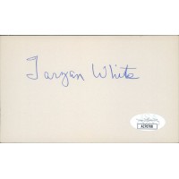 Tarzan White New York Giants Signed 3x5 Index Card JSA Authenticated