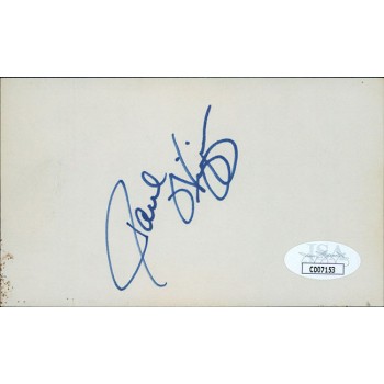 Paul Wiggin Cleveland Browns Signed 3x5 Index Card JSA Authenticated