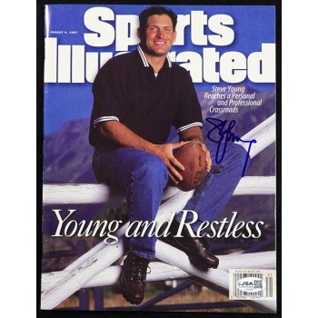 Steve Young Signed Sports Illustrated Magazine August 1997 JSA Authenticated