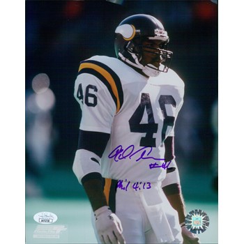 Alfred Anderson Minnesota Vikings Signed 8x10 Glossy Photo JSA Authenticated