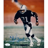 Cliff Branch Oakland Raiders Signed 8x9 Glossy Photo JSA Authenticated