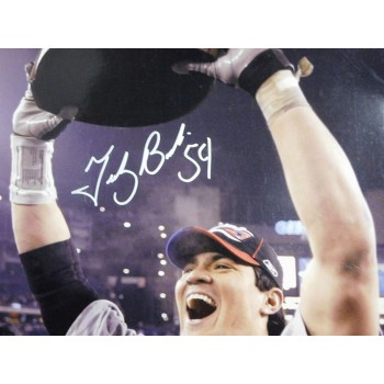 Tedy Bruschi New England Patriots Signed 16x20 Glossy Photo JSA Authenticated