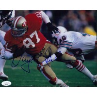 Dwight Clark San Francisco 49ers Signed 8x10 Glossy Photo JSA Authenticated
