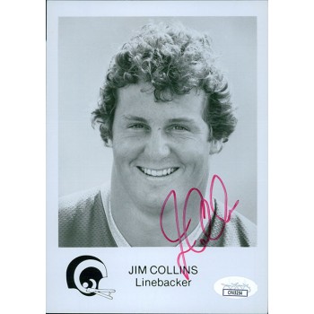 Jim Collins Los Angeles Rams Signed 5x7 Glossy Photo JSA Authenticated