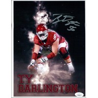 Ty Darlington Oklahoma Sooners Signed 8.5x11 Cardstock Photo JSA Authenticated