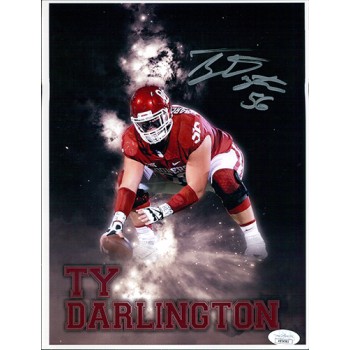 Ty Darlington Oklahoma Sooners Signed 8.5x11 Cardstock Photo JSA Authenticated