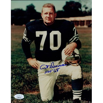 Art Donovan Baltimore Colts Signed 8x10 Glossy Photo JSA Authenticated