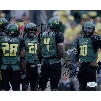 Oregon Ducks Dennis Dixon Strong Stewart Williams Signed 8x10 Matte Photo JSA