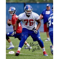 Ereck Flowers New York Giants Signed 8x10 Matte Photo JSA Authenticated
