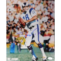 Roman Gabriel Los Angeles Rams Signed 11x14 Glossy Photo JSA Authenticated