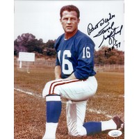 Frank Gifford New York Giants Signed NFL Glossy 8x10 Photo JSA Authenticated