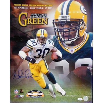 Ahman Green Green Bay Packers Signed 16x20 Glossy Photo JSA Authenticated