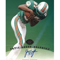 Yatil Green Miami Dolphins Signed 8x10 Card Stock Photo 97 Leaf Authenticated
