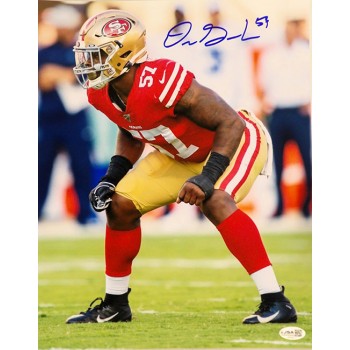 Dre Greenlaw San Francisco 49ers Signed 11x14 Glossy Photo JSA Authenticated