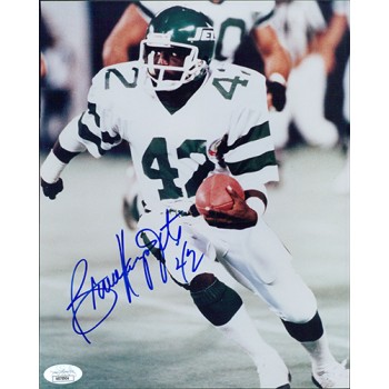 Bruce Harper New York Jets Signed 8x10 Glossy Photo JSA Authenticated