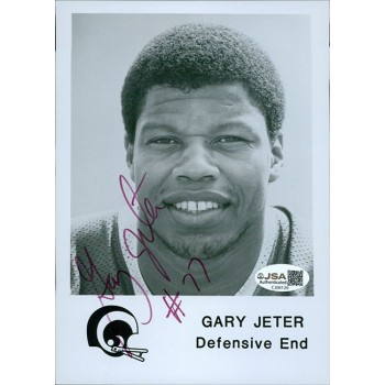 Gary Jeter Los Angeles Rams Signed 5x7 Glossy Promo Photo JSA Authenticated