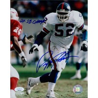 Pepper Johnson New York Giants Signed 8x10 Glossy Photo JSA Authenticated