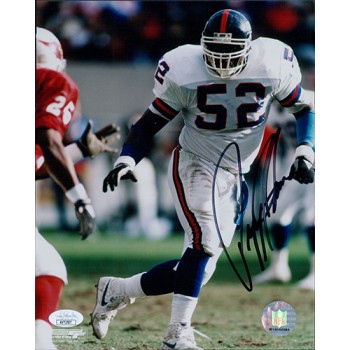 Pepper Johnson New York Giants Signed 8x10 Glossy Photo JSA Authenticated