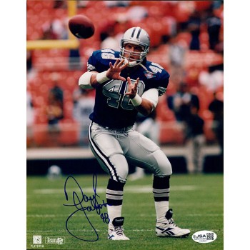 Daryl Johnston Dallas Cowboys Signed 8x10 Glossy Photo JSA Authenticated