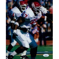 Cedric Jones Oklahoma Sooners Signed 8x10 Glossy Photo JSA Authenticated