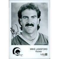Mike Lansford Los Angeles Rams Signed 5x7 Glossy Promo Photo JSA Authenticated