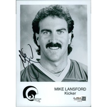 Mike Lansford Los Angeles Rams Signed 5x7 Glossy Promo Photo JSA Authenticated